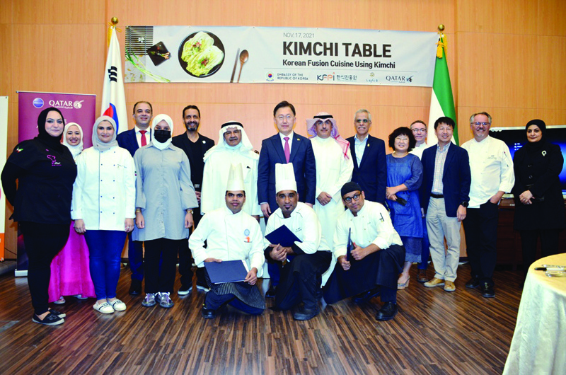 KUWAIT: A group photo taken during the 'Kimchi Table 2021' event at the Embassy of the Republic of Korea.n