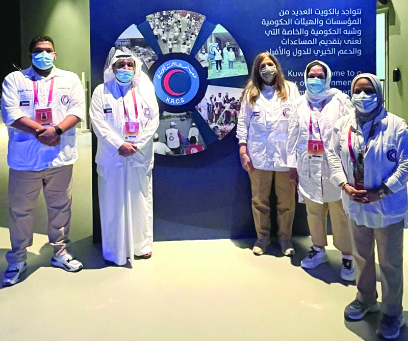 DUBAI: Members of the KRCS delegation participating in Expo 2020 Dubai.-KUNAn