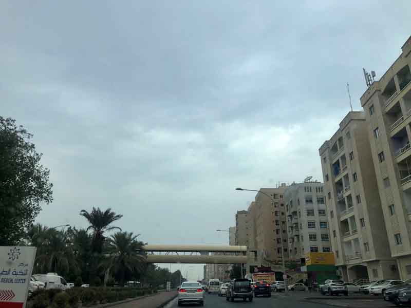 KUWAIT: A picture taken yesterday showing rain clouds over Kuwait. - KUNAn