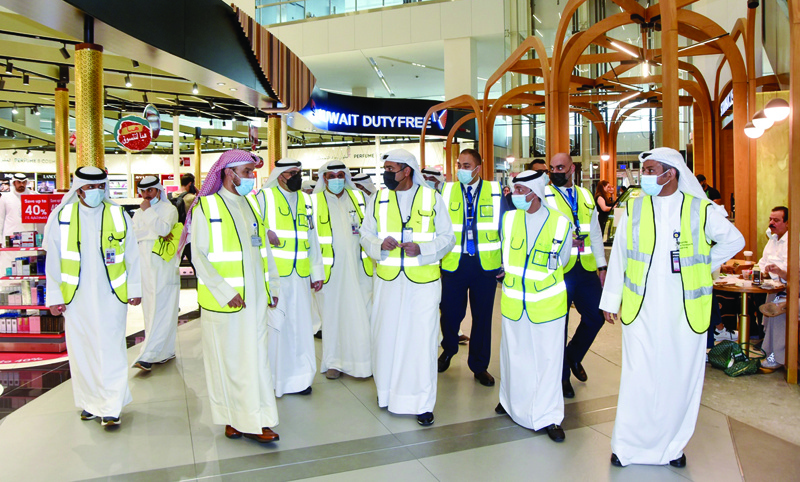 KUWAIT: Kuwait Airways Corporation officials are seen touring Terminal 4 (T4).n