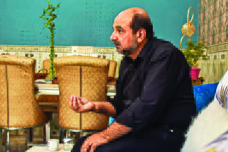 AL-NASRIYAH: Alaa Al-Rikabi, Secretary-General of the Imtidad (Extension) Party which emerged from Iraq's October 2019 protest movement, gives an interview at his home in Nasiriyah in the southern Dhi Qar province. – AFP n