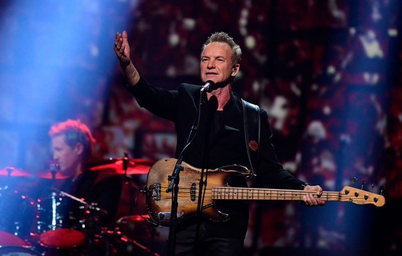 (FILES) In this file photo taken on December 11, 2016 British singer Sting performs during the Nobel Peace Prize concert in Oslo, Norway. - British singer Sting is back at the age of 70 with a hopeful new album, though he admits he sees a lot to worry him in the world right now. (Photo by TOBIAS SCHWARZ / AFP)