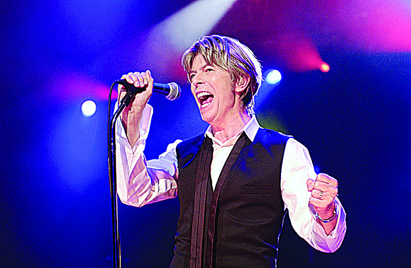 In this file photo British singer David Bowie performs live at the Olympia in Paris.-AFP photosn