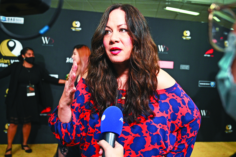 Shannon Lee speaks to AFP at the Asian World Film Festival in Los Angeles, California.—AFP n