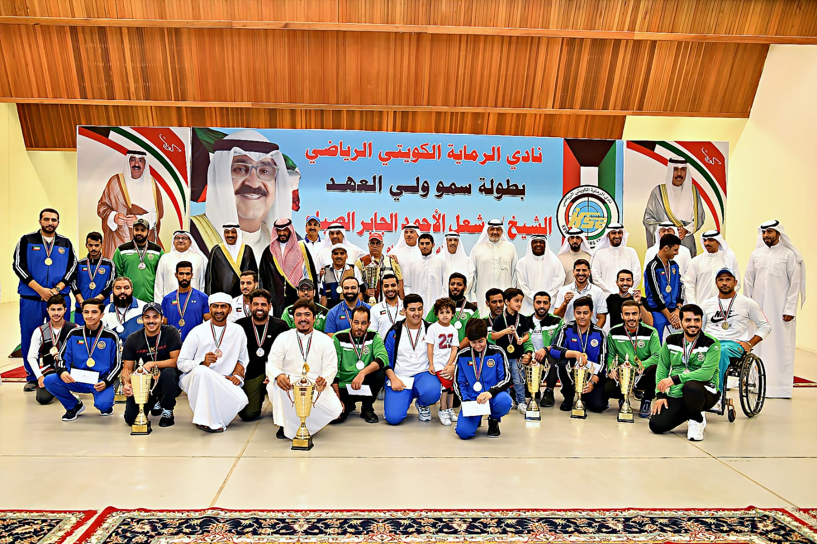 KUWAIT: A group photo of the winners in the men’s and juniors’ competitions with the tournament’s organizers.n