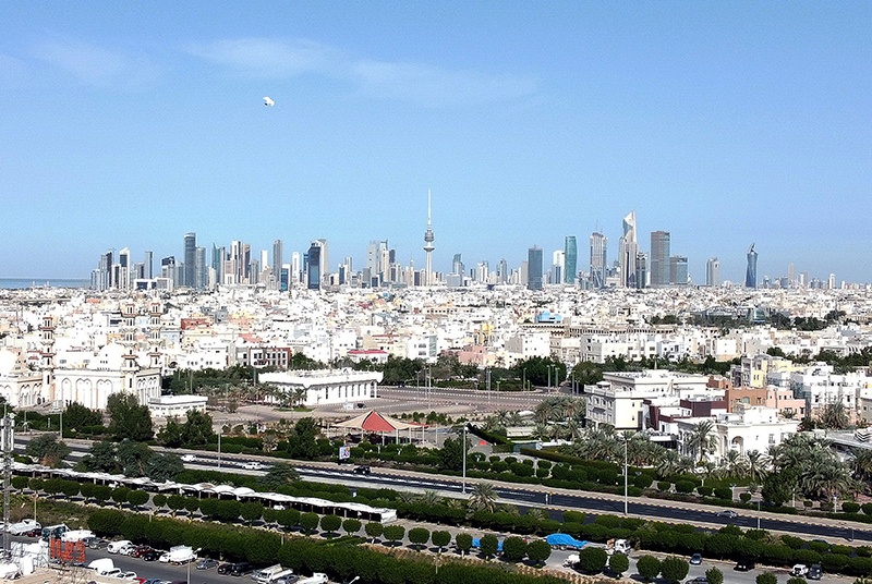 KUWAIT: An aerial view showing Kuwait City’s skyline. — Photo by Yasser Al-Zayyat