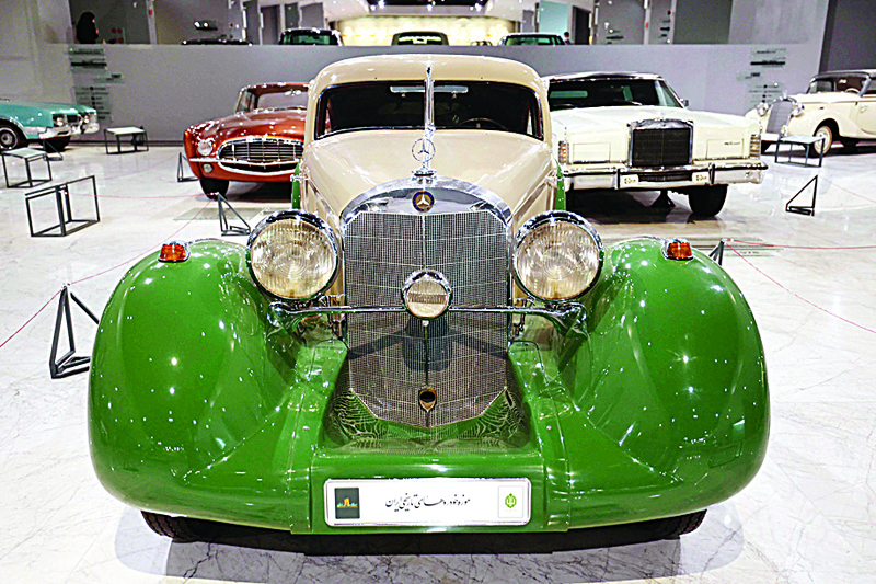 A 1934 Mercedes-Benz 500K is displayed at the Iran Classic Cars Museum, on the western outskirts of Tehran.-AFP photosn