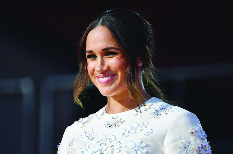 In this file photo Duchess of Sussex Meghan Markle smiles during the 2021 Global Citizen Live festival at the Great Lawn, Central Park in New York City.-AFPn