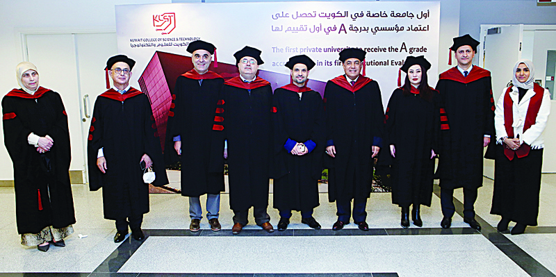 KUWAIT: A group photo taken during the ceremony. - Photos by Yasser Al-Zayyatn