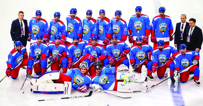 Kuwait's national men's hockey team. - - Photos by Yasser Al-Zayyat