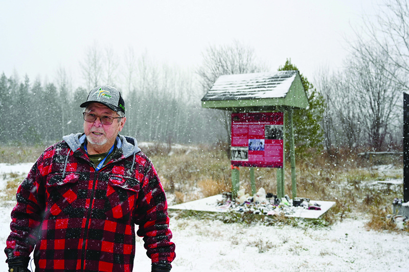 Fred Kistabish, 77, a survivor of the Saint-Marc-de-Figuery Residential School is photographed at the grounds of the former school, near Amos, Canada.