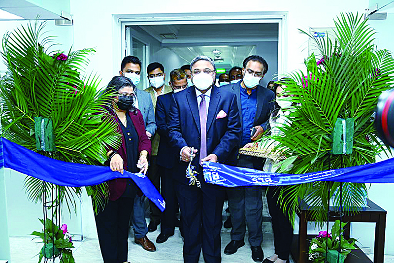 KUWAIT: Indian Ambassador Sibi George inaugurates the Indian Embassy’s new outsourcing center BLS International at Sharq yesterday.