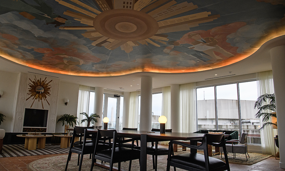 WASHINGTON: View of the lounge area at the Wray building in Washington, DC. — AFP