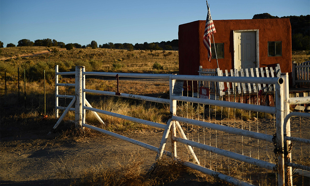 File photo shows the entrance to the Bonanza Creek Ranch where the film ‘Rust’ was filmed in Santa Fe, New Mexico. — AFP
