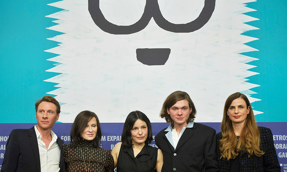 (From left to right) French actor Nicolas Bridet, Austrian actress Sophie†Rois, German director and screenwriter Nicolette Krebitz, German actor Milan Herms and German producer Janine Jackowski pose after a press conference for the film ëA E I O U - Das schnelle Alphabet der Liebeí (A E I O U - The Quick Alphabet of Love) by German director Nicolette Krebitz shown in competition of the 72nd Berlinale Film Festival in Berlin. — AFP photos