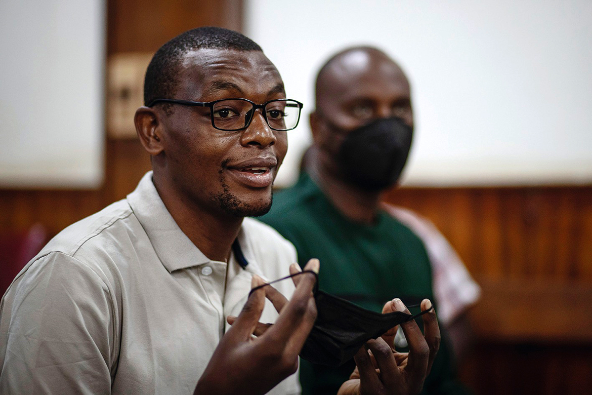 KAMPALA: File photo shows Kakwenza Rukirabashaija, a prominent Ugandan satirical writer and an outspoken government critic appears in court on charges of offensive communication involving insulting the country's ruling family in Kampala, Uganda.-AFP