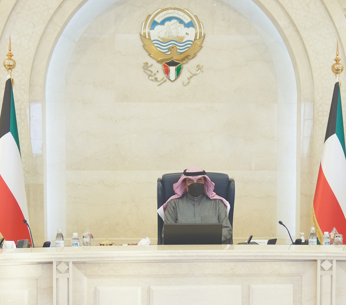 KUWAIT: His Highness the Premier Sheikh Sabah Al-Khaled Al-Hamad Al-Sabah chairs the Cabinet's meeting. - KUNA