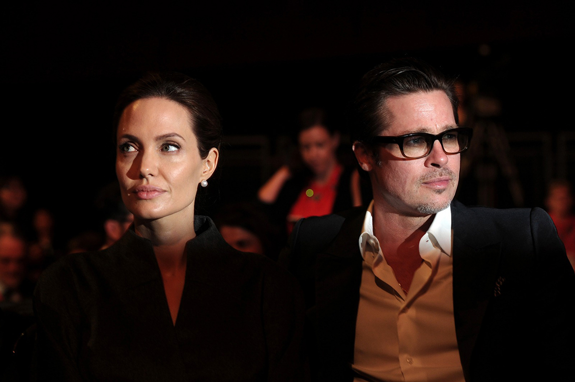 LONDON: This file photo taken on June 13, 2014 shows Angelina Jolie and Brad Pitt. – AFP