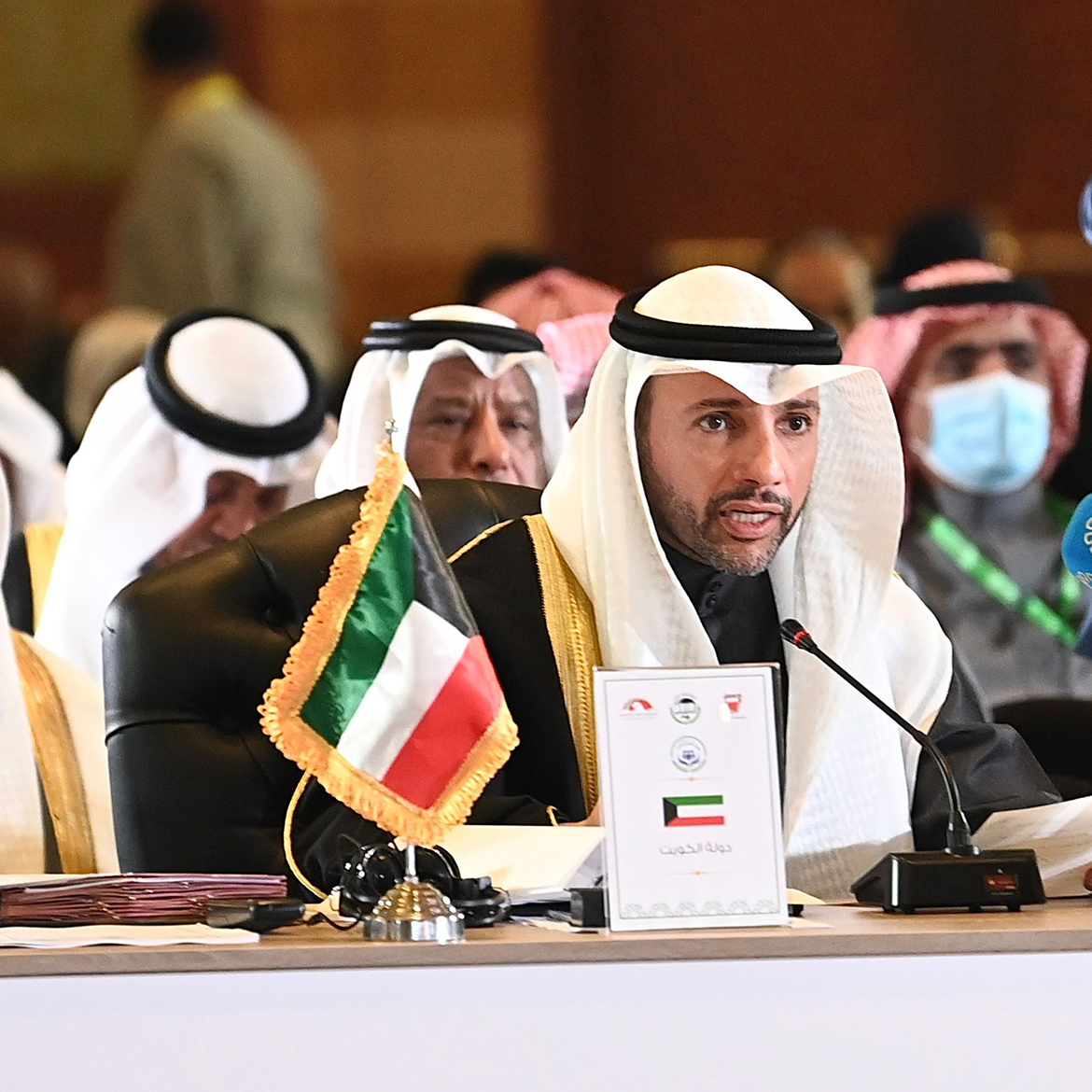 CAIRO: Speaker of the Kuwaiti National Assembly Marzouq Al-Ghanem speaks during the conference. - KUNA