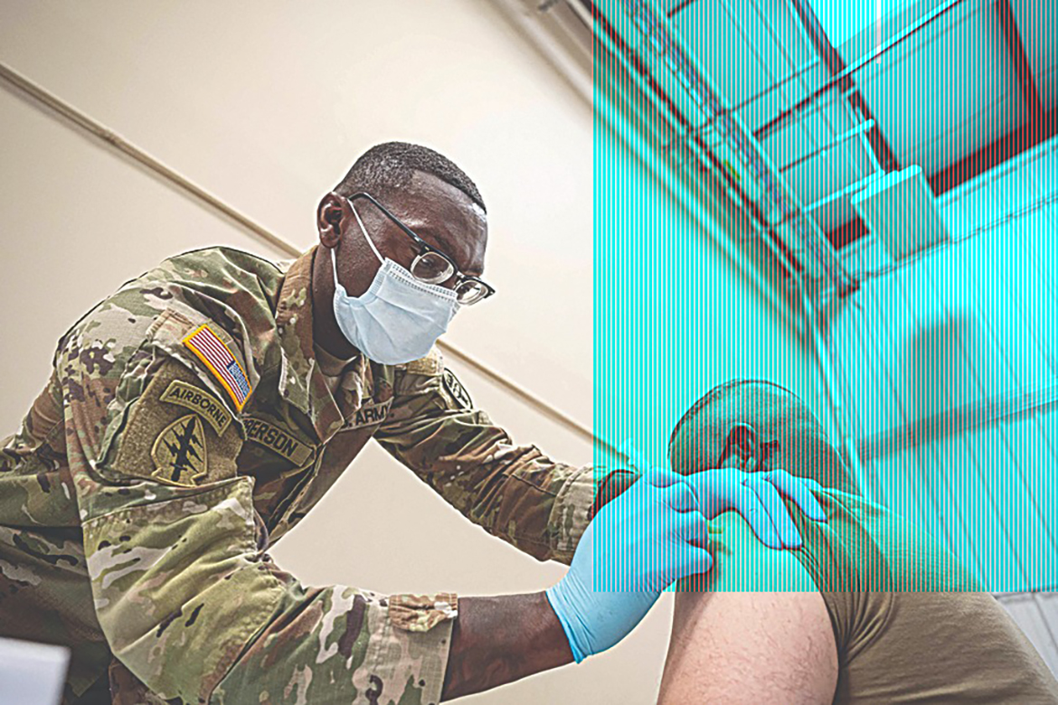 FORT KNOX, Kentucky: File photo shows Preventative Medicine Services NCOIC Sergeant First Class Demetrius Roberson administers a COVID-19 vaccine. The US Army announced it will begin discharging soldiers who refuse to comply with a mandatory COVID-19 vaccination rule. - AFP
