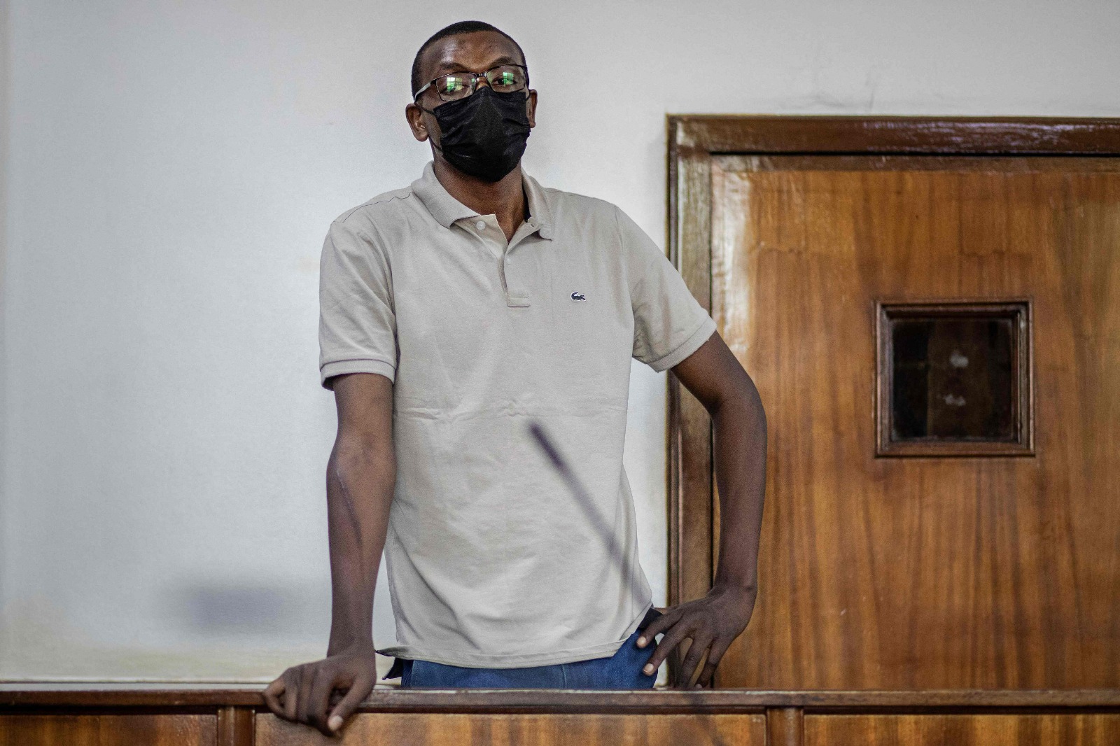 In this file photograph taken, Kakwenza Rukirabashaija, a prominent Ugandan satirical writer and an outspoken government critic appears in court on charges of offensive communication involving insulting the country’s ruling family, in Kampala. - AFP