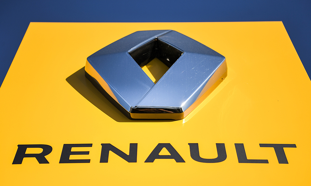 SAVENAY, France: This file photograph taken on July 8, 2019, shows the logo of French automobile maker Renault at Savenay, western France.