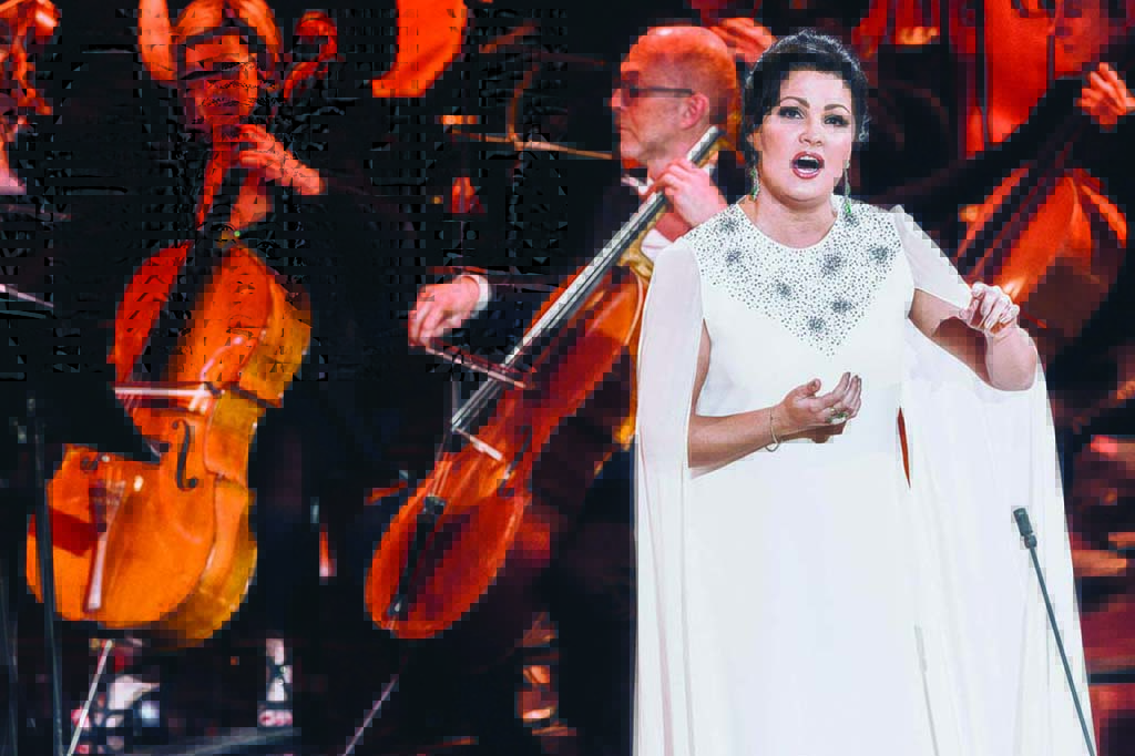 In this file photo Russian opera soprano singer Anna Netrebko performs during the 27th annual Victoires de la musique classique (Classical music award) ceremony at the l'Arsenal de Metz, in Metz, northeastern France.--AFP