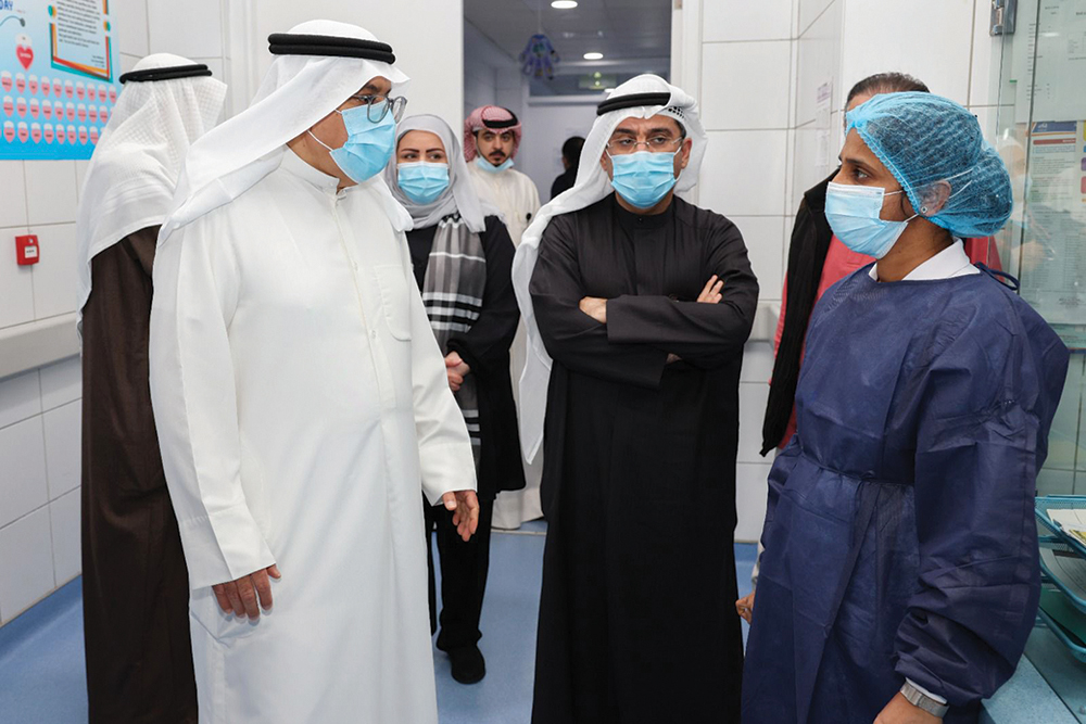KUWAIT: Minister of Health Dr Khaled Al-Saeed is seen during his tour. — Health Ministry photos