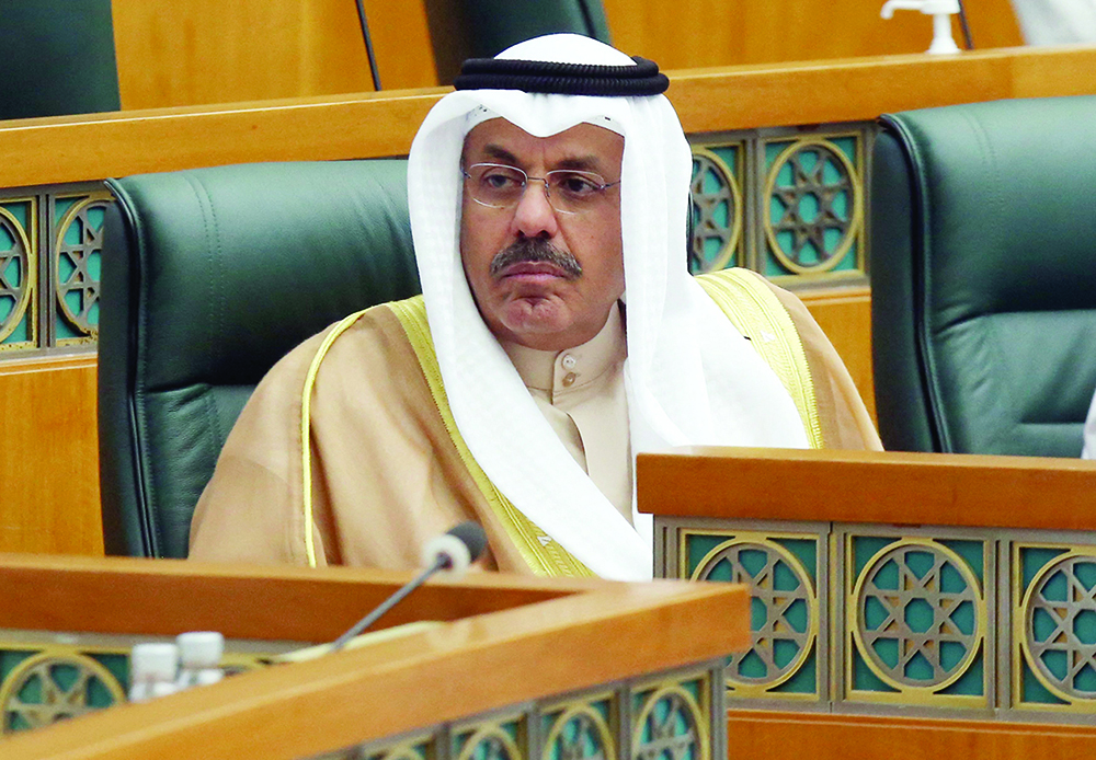 KUWAIT: Kuwaiti Interior Minister Sheikh Ahmad Nawaf Al-Ahmad Al-Sabah attends a parliamentary session at the National Assembly yesterday. - Photos by Yasser Al-Zayyat n