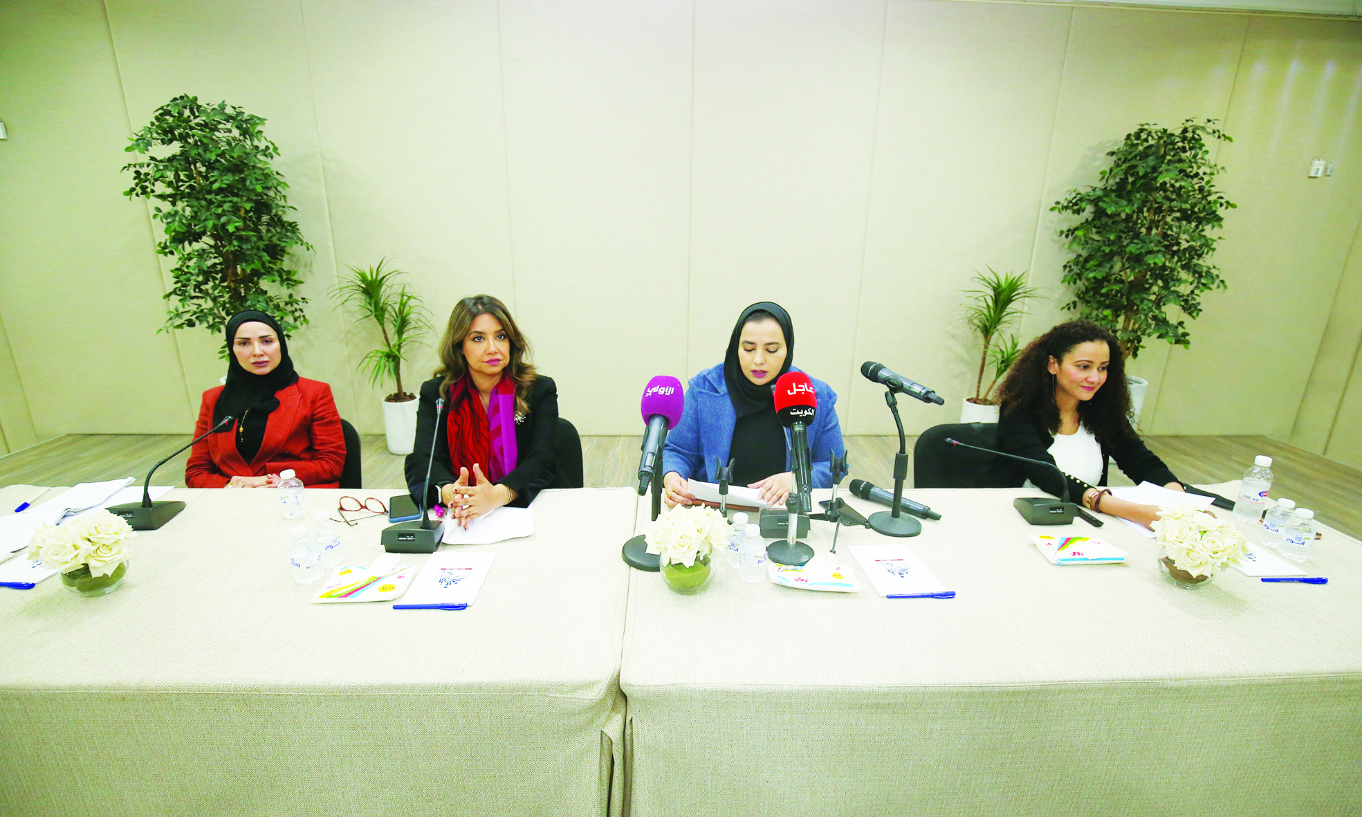KUWAIT: Speakers at the seminar organized by the Women's Social Cultural Society on International Women's Day. - Photo by Yasser Al-Zayyatn