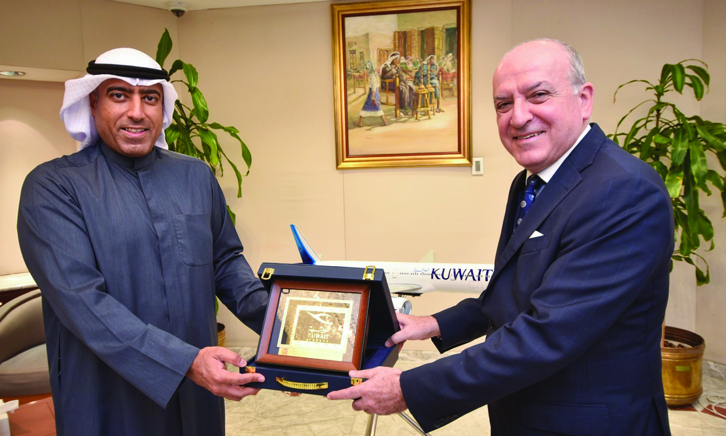 KUWAIT: Kuwait Airways CEO Maen Razouqi with Ambassador of Greece to Kuwait Konstantinos Piperigos.n