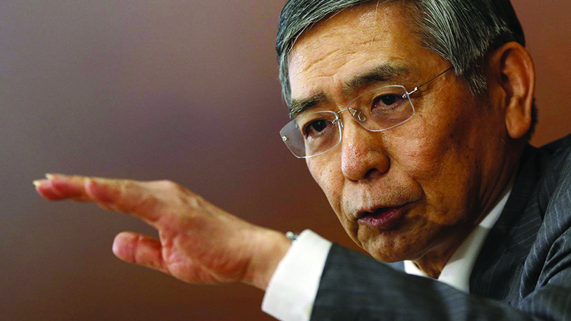TOKYO: BoJ governor Haruhiko Kuroda speaks to reporters following a two-day policy meeting.n