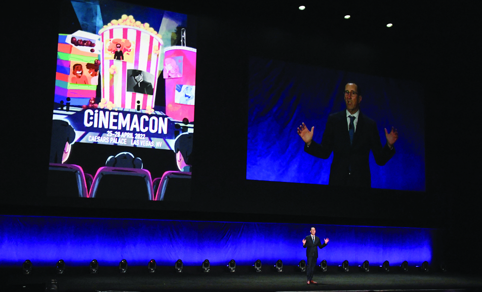General coordination, operation and execution of CinemaCon Mitch Neuhauser speaks on stage ahead of Sony Pictures Entertainment exclusive presentation of its upcoming releases during CinemaCon at the Caesars Palace Hotel and Casino in Las Vegas, Nevada.-AFP photos