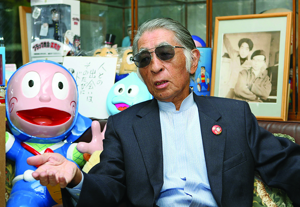 This picture shows Japanese manga artist Fujiko Fujio A, whose real name is Motoo Abiko, in Tokyo. – AFP photos