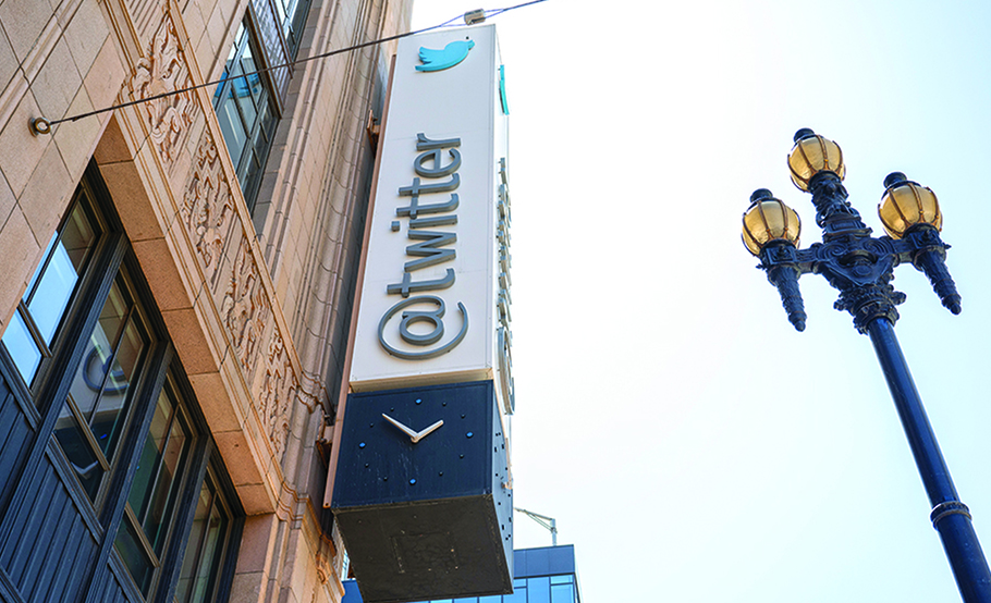 SAN FRANCISCO: The Twitter logo is seen outside their headquarters in downtown San Francisco, California. –AFP