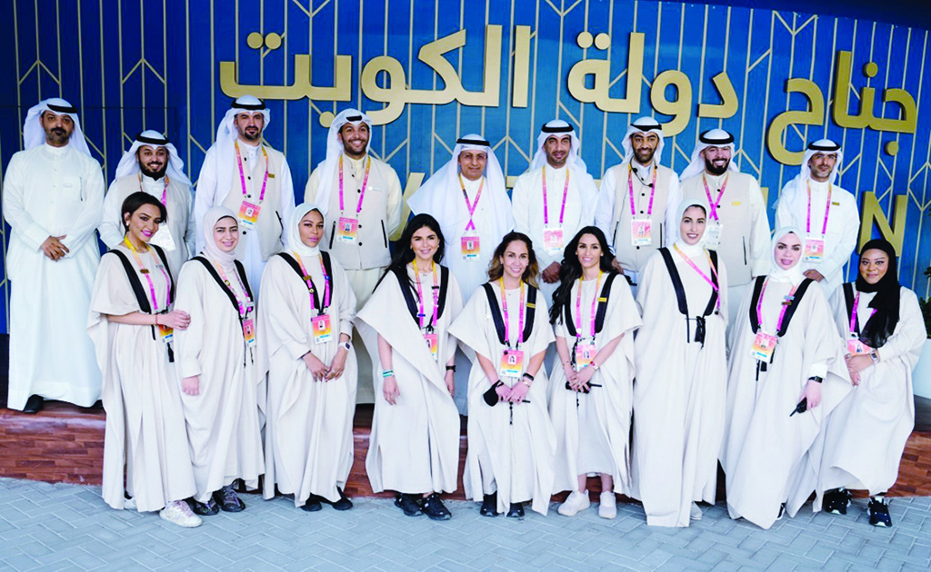 DUBAI: Members of the Kuwaiti delegation at Kuwait's Pavilion. - KUNA