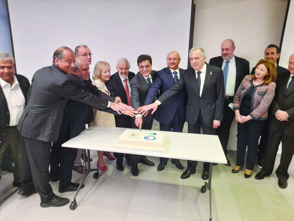 BEIRUT: Officials cut the cake during a ceremony to celebrate the Inauguration of the building affiliated to the Children Cancer Center. - KUNA photos