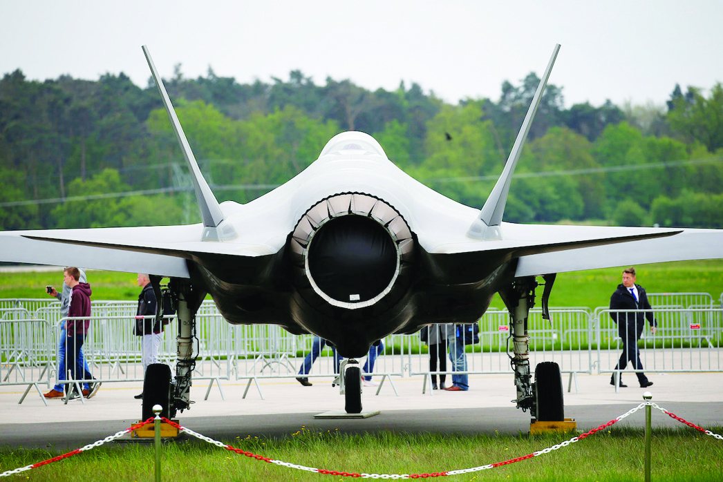 This file photo shows a Lockheed Martin F-35 aircraft at the ILA Air Show in Berlin, Germany.