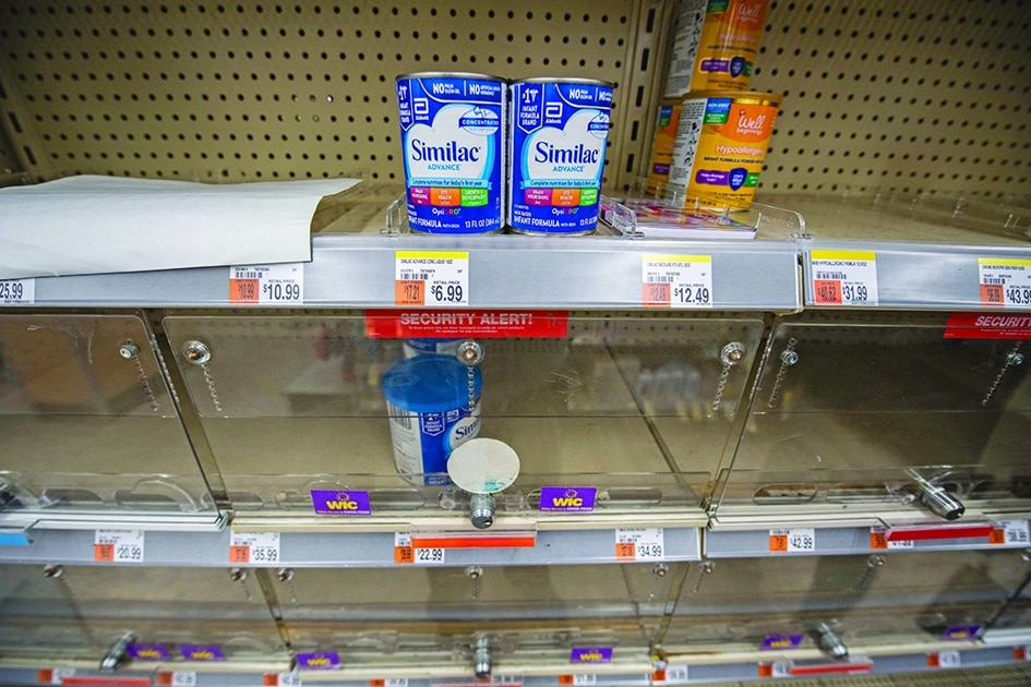 CHELSEA: Shelves are pictured empty in Chelsea, Massachusetts on May 20, 2022. - AFP