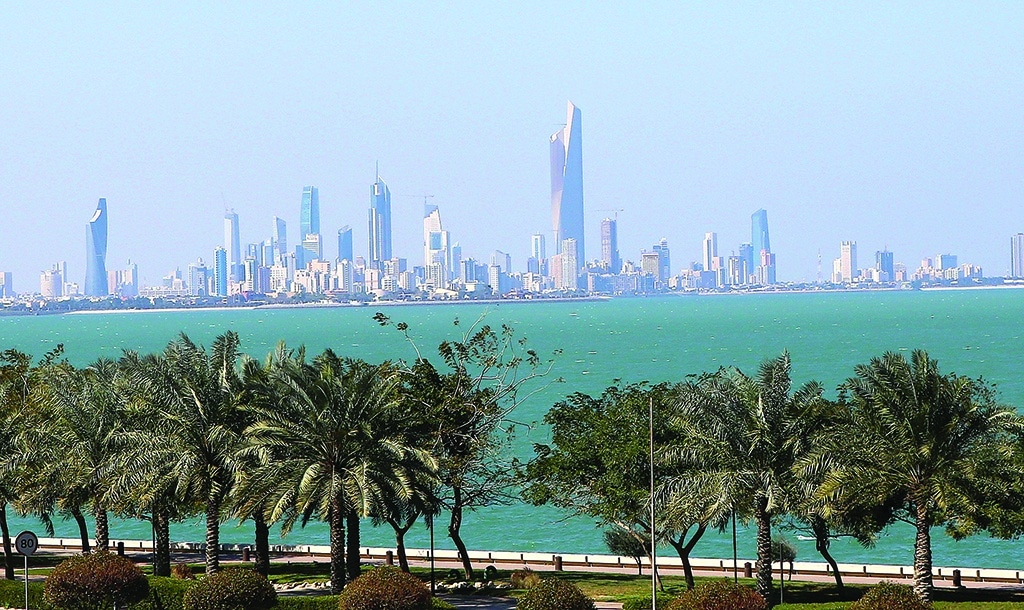 KUWAIT: Kuwait City's skyline is seen from the Arabian Gulf's beach in this file photo. - Photo by Yasser Al-Zayyat