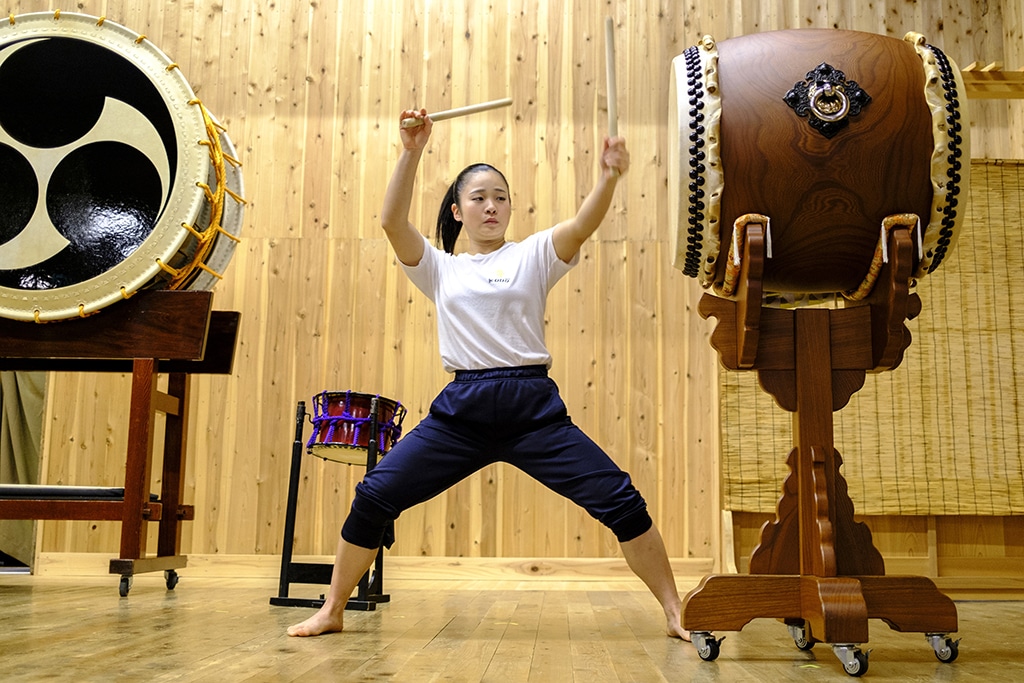 Japanese taiko drum performer Hana Ogawa.