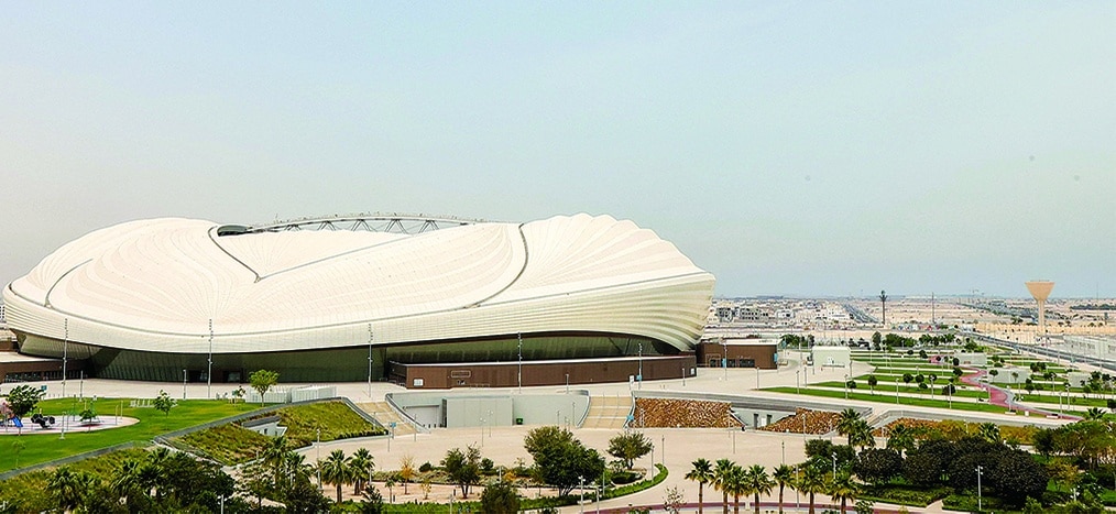 DOHA: Photo shows an exterior view of the Al Janoub Stadium in Doha, which will host matches of the FIFA football World Cup 2022. - AFP