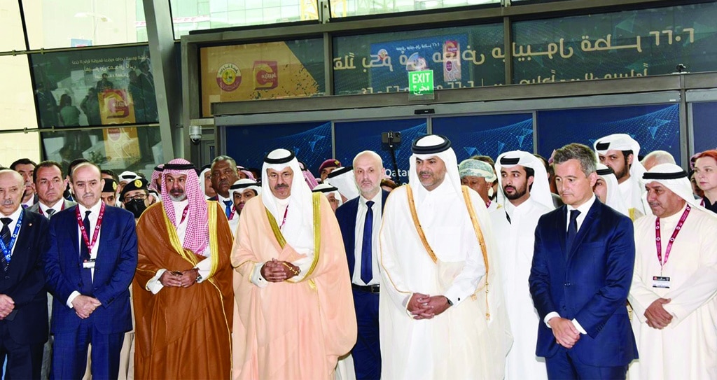DOHA: Kuwait's First Deputy Prime Minister and Minister of Interior Sheikh Ahmad Nawaf Al-Ahmad Al-Jaber Al-Sabah stressed attends the opening of the Security and Safety Exhibition (Milipol Qatar 2022). - KUNA photos