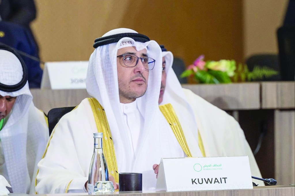 KUWAIT: Kuwaiti Foreign Minister Sheikh Dr Ahmad Nasser Al-Mohammad Al-Sabah attends the ministerial meeting of the global coalition to defeat IS. – KUNA