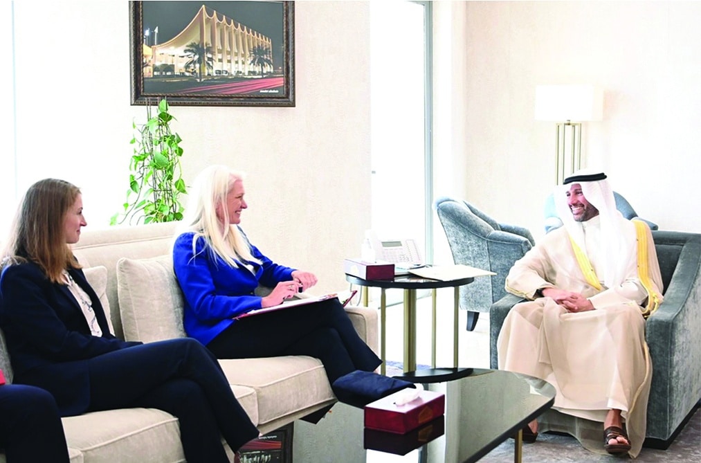 KUWAIT: National Assembly Speaker Marzouq Ali Al-Ghanem meets the British Minister of State for Asia, the Middle East and Commonwealth Affairs Amanda Milling. - KUNA photos