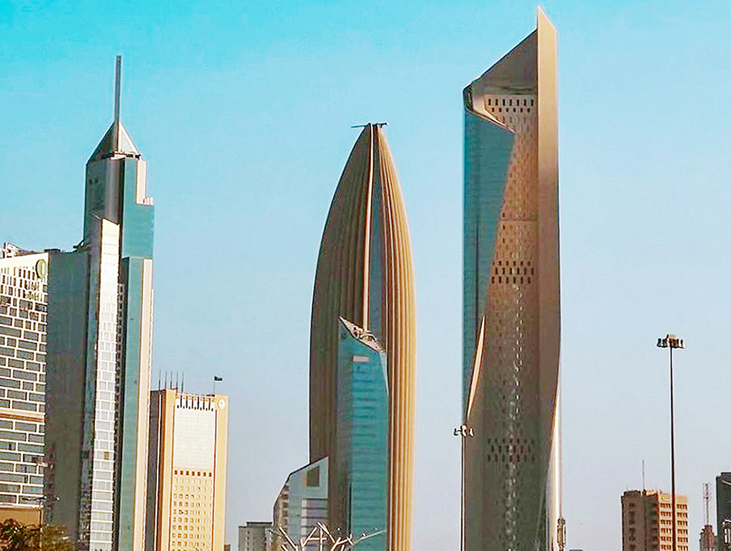 KUWAIT: Al-Hamra Tower and other high-rise buildings in Kuwait City. -- Photo by Tasneem Aliasgar Paliwala