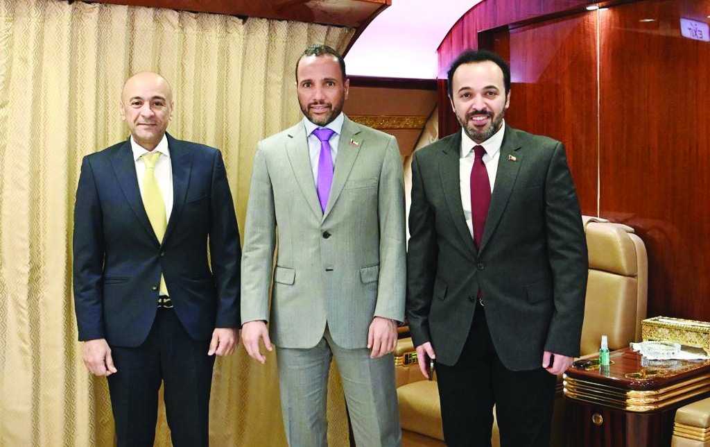 National Assembly Speaker Marzouq Al-Ghanem, Ambassador Jasem Al-Budaiwi and Minister of State for Youth Affairs Mohammad Al-Rajhi By Nawab Khan are pictured in the photo. - KUNA
