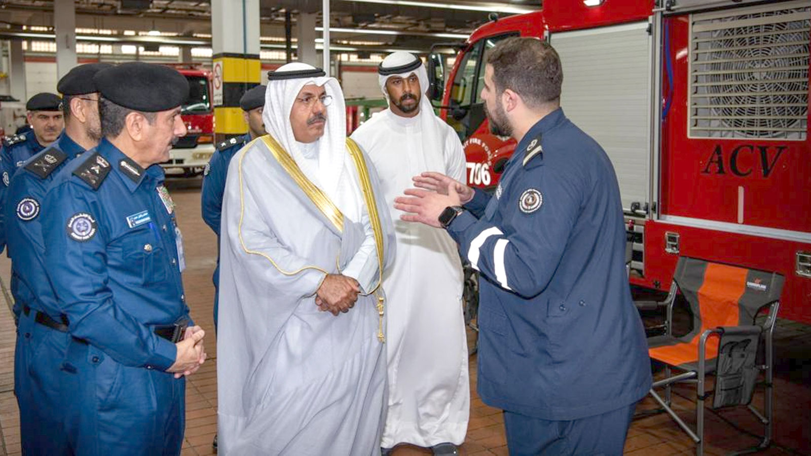 The interior minister during the inspection tour