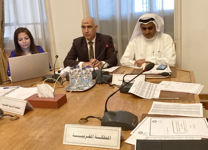 The director of the technical division of the consultancy oversight committee at the Kuwaiti Ministry of Commerce and Industry Faisal Al-Ansari is pictured during the meeting. - KUNA