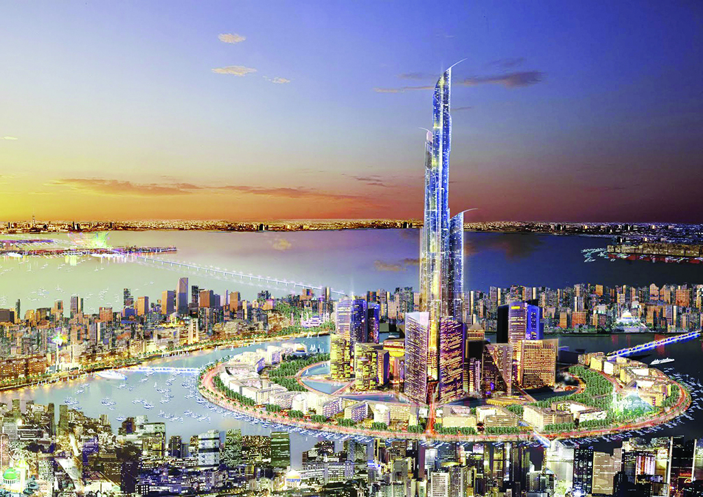 KUWAIT: An artist's rendition of the Silk City, one of the main future projects set for Kuwait's northern economic zone development plans. - KUNA